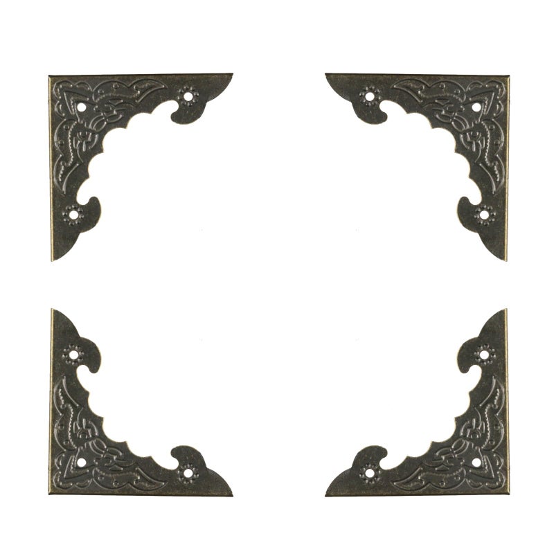 Geesatis Corner Hardware 2.2" X 1.6" Iron Decorative Corner Protector Corner Bracket Protector for Box Table Desk, with Mounting Screws, Bronze, 30 Pack - Image 4